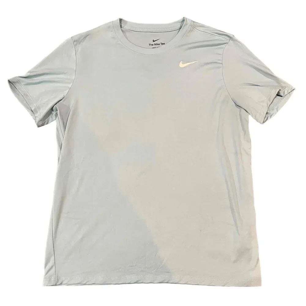 Nike Dri-Fit Women's Light Blue Short Sleeve‎ Athletic T-Shirt Size Large